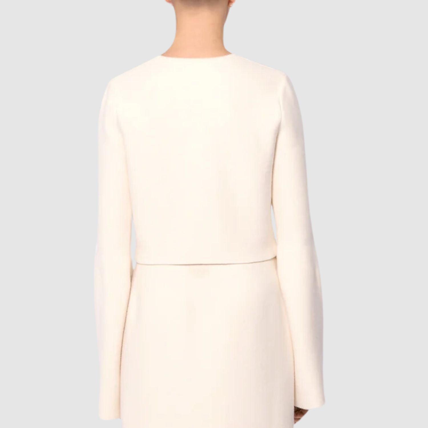 Gabriela Hearst Katlin Knit Jacket in Ivory Merino Wool