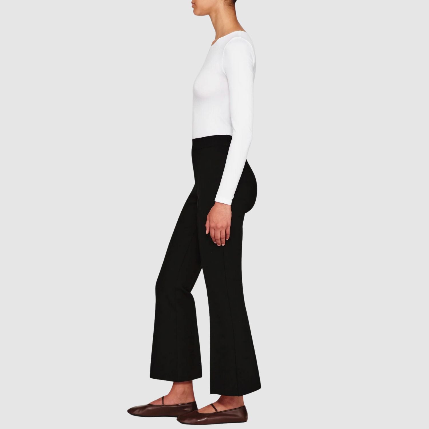 High Sport Kick Pant in Black Cotton