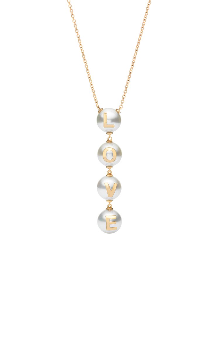 Wilfredo Rosado Gold Love Pearl Necklace