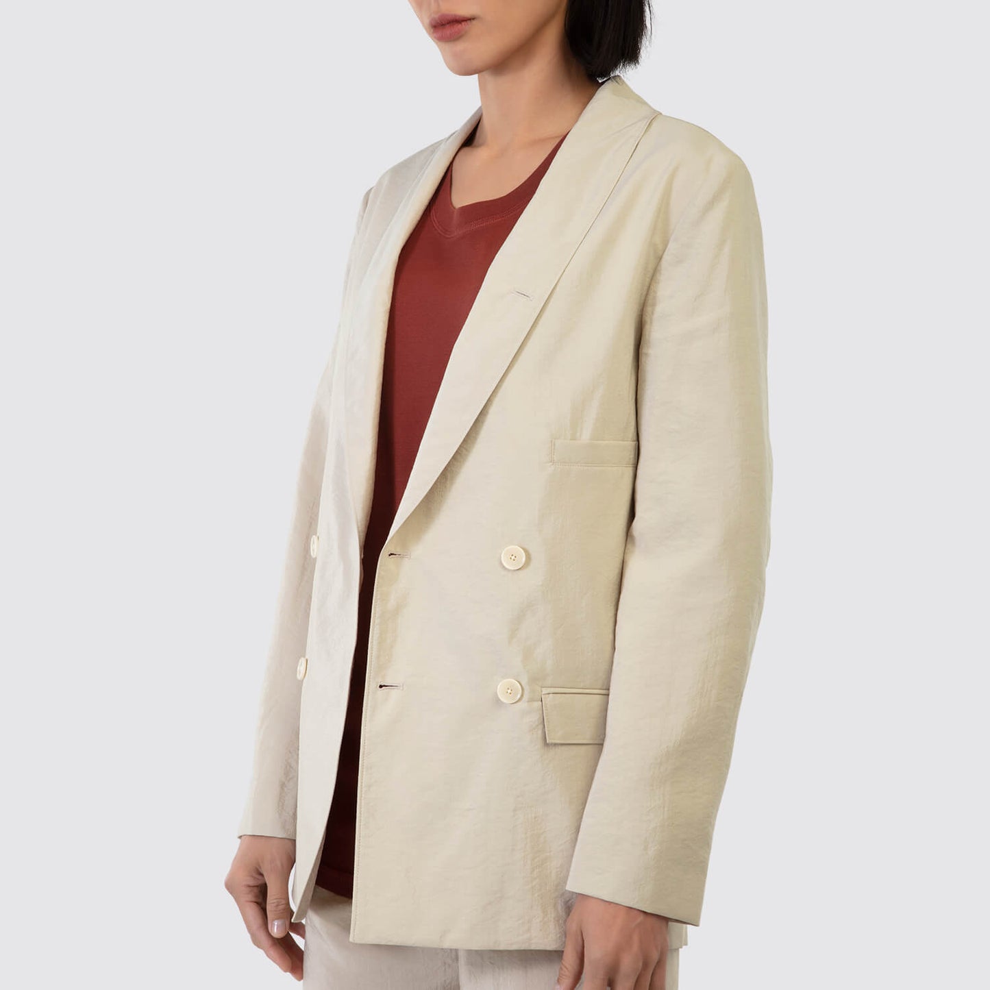 LEMAIRE Belted Double Breasted Jacket