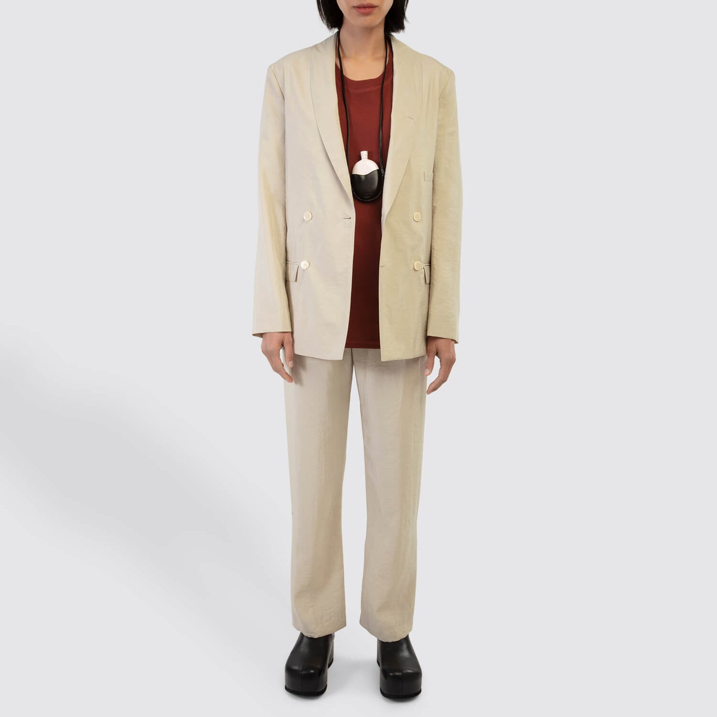 LEMAIRE Belted Double Breasted Jacket