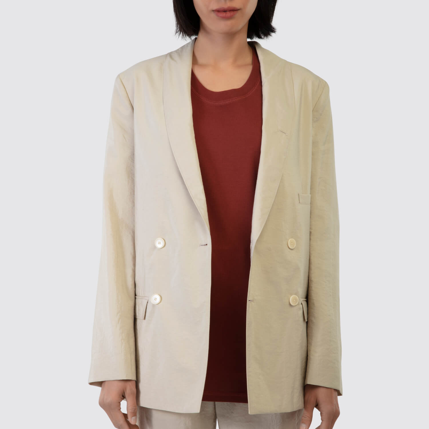 LEMAIRE Belted Double Breasted Jacket