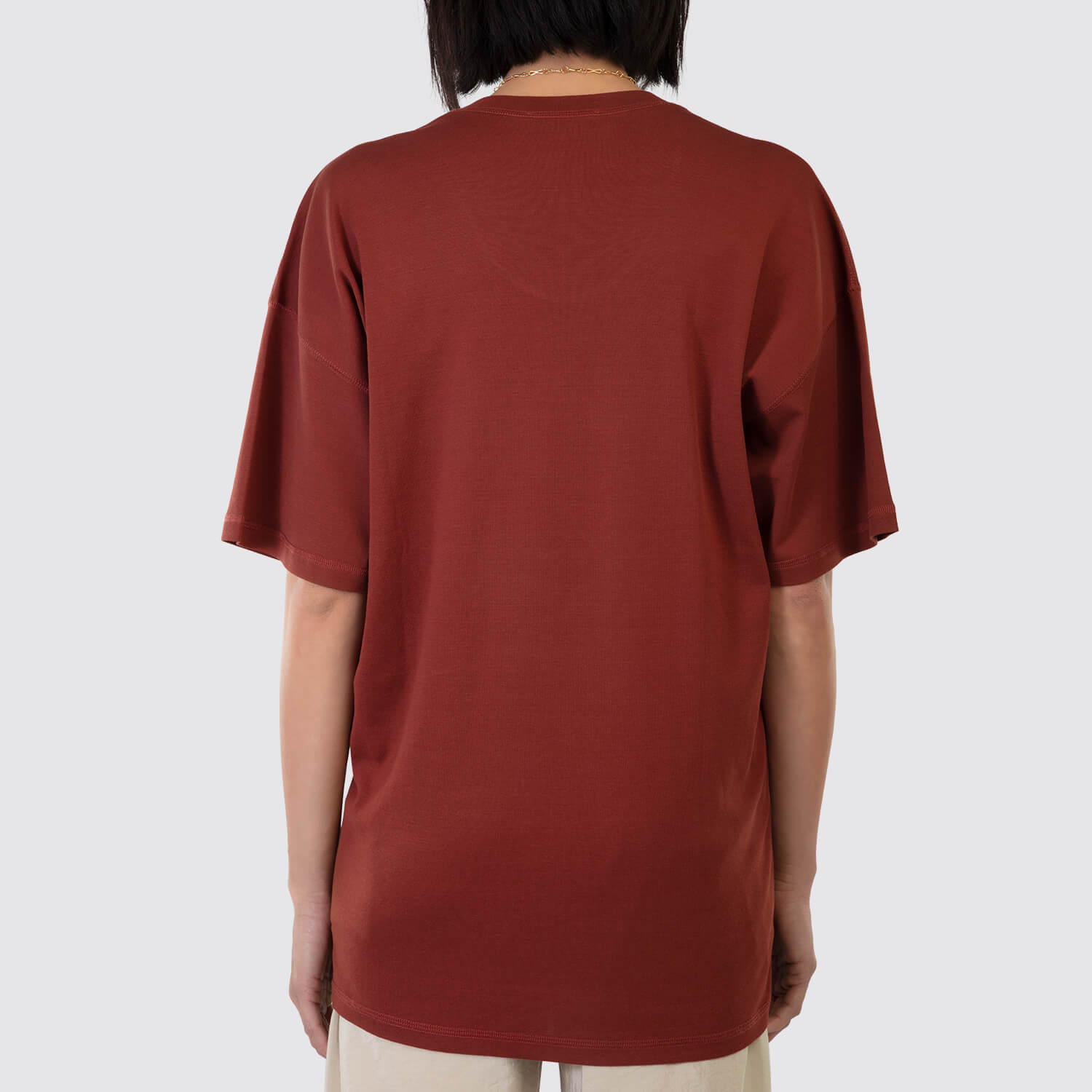 Lemaire | Rib T-Shirt in Cherry Mahogany