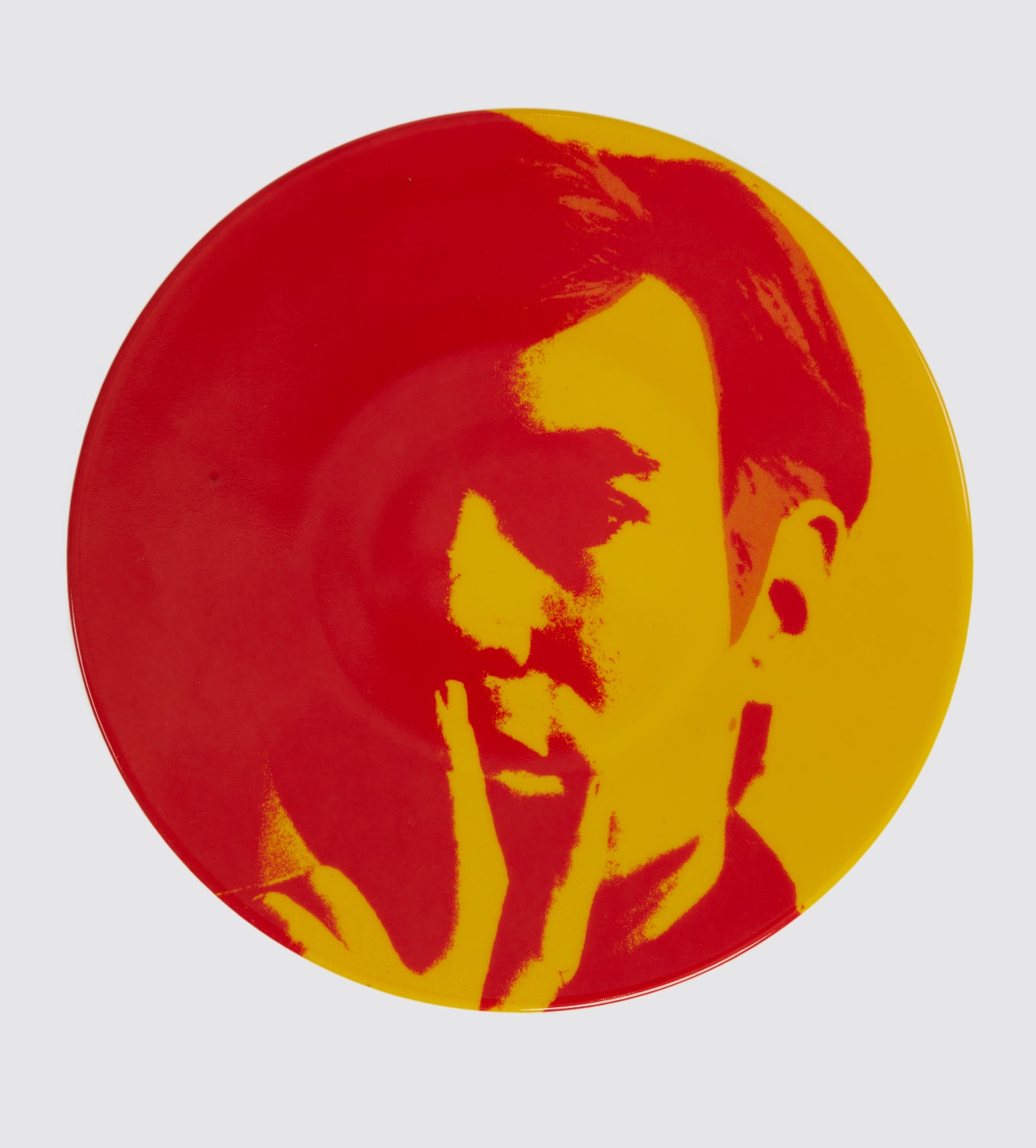 Ligne Blanche - Andy Warhol "Self-Portrait" Plate in Red & Yellow