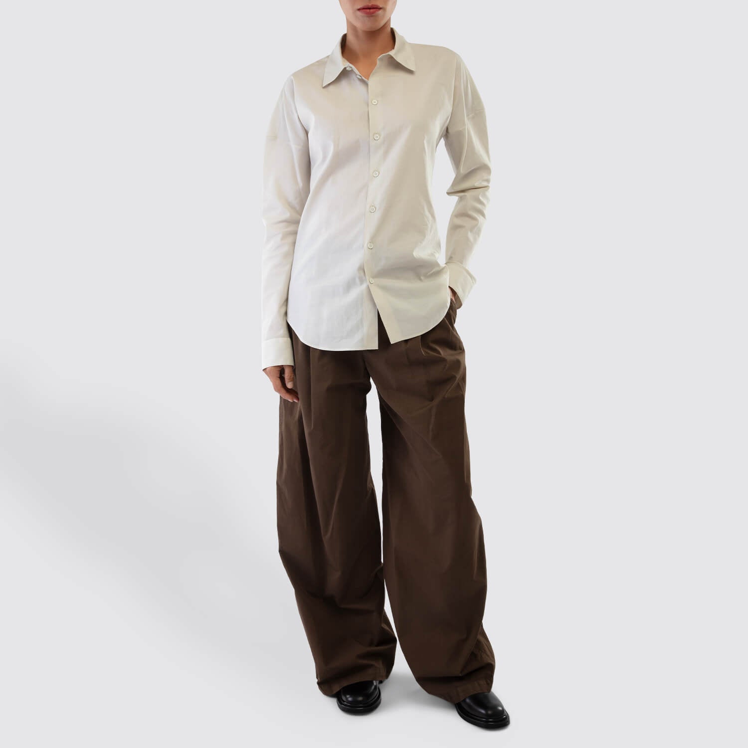 LEMAIRE Fitted Band Collar Shirt