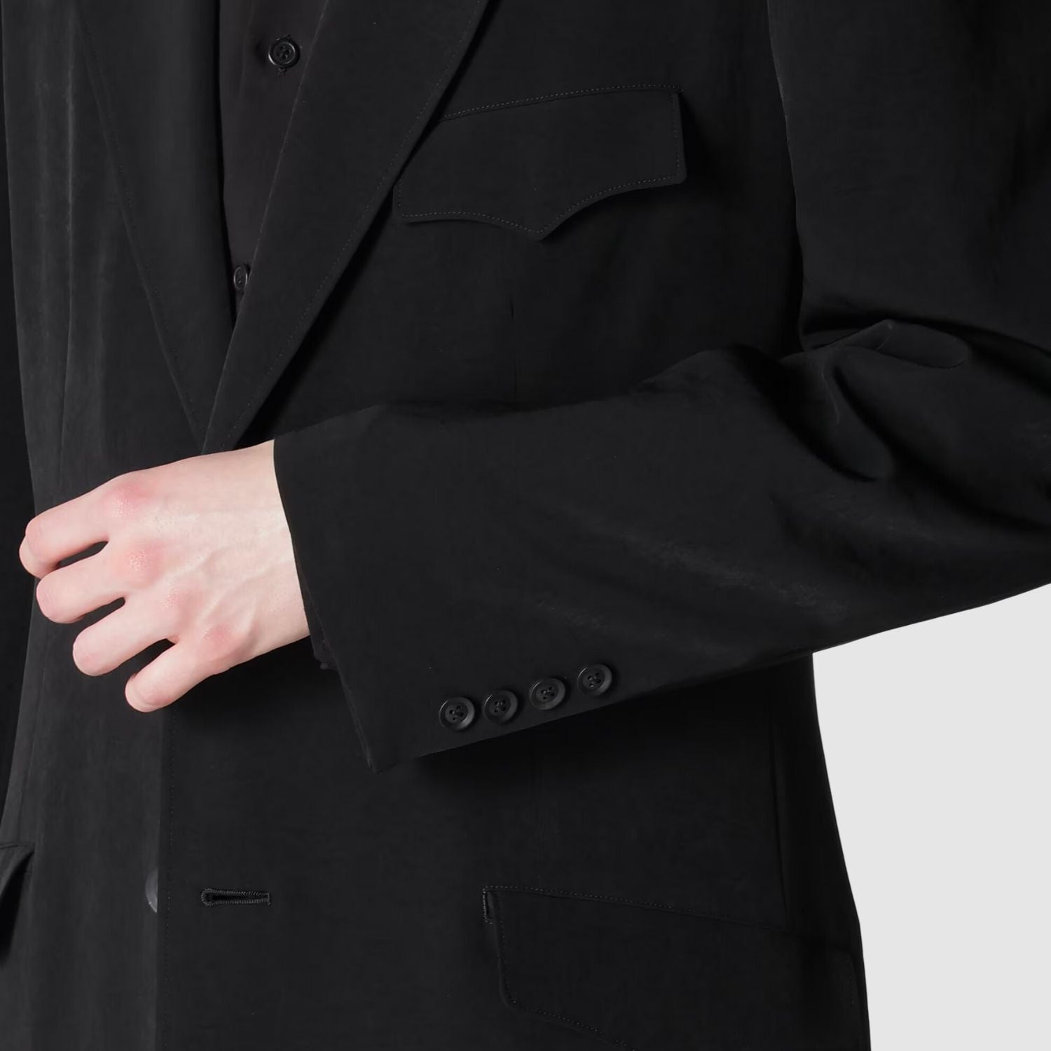 Yohji Yamamoto Ta Tuxedo Back Flare Long Jacket