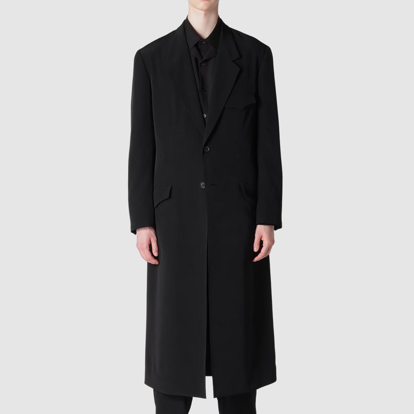 Yohji Yamamoto Ta Tuxedo Back Flare Long Jacket