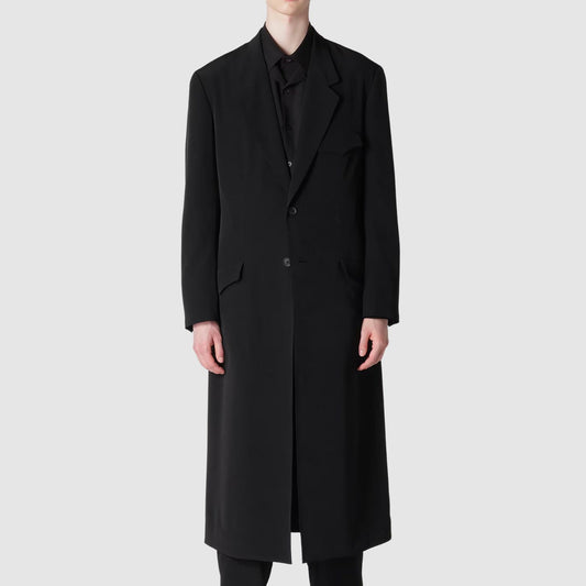 Yohji Yamamoto Ta Tuxedo Back Flare Long Jacket