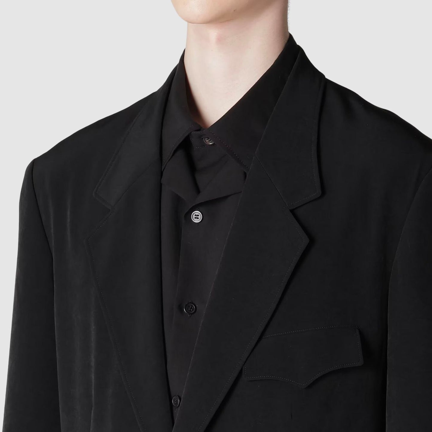 Yohji Yamamoto Ta Tuxedo Back Flare Long Jacket