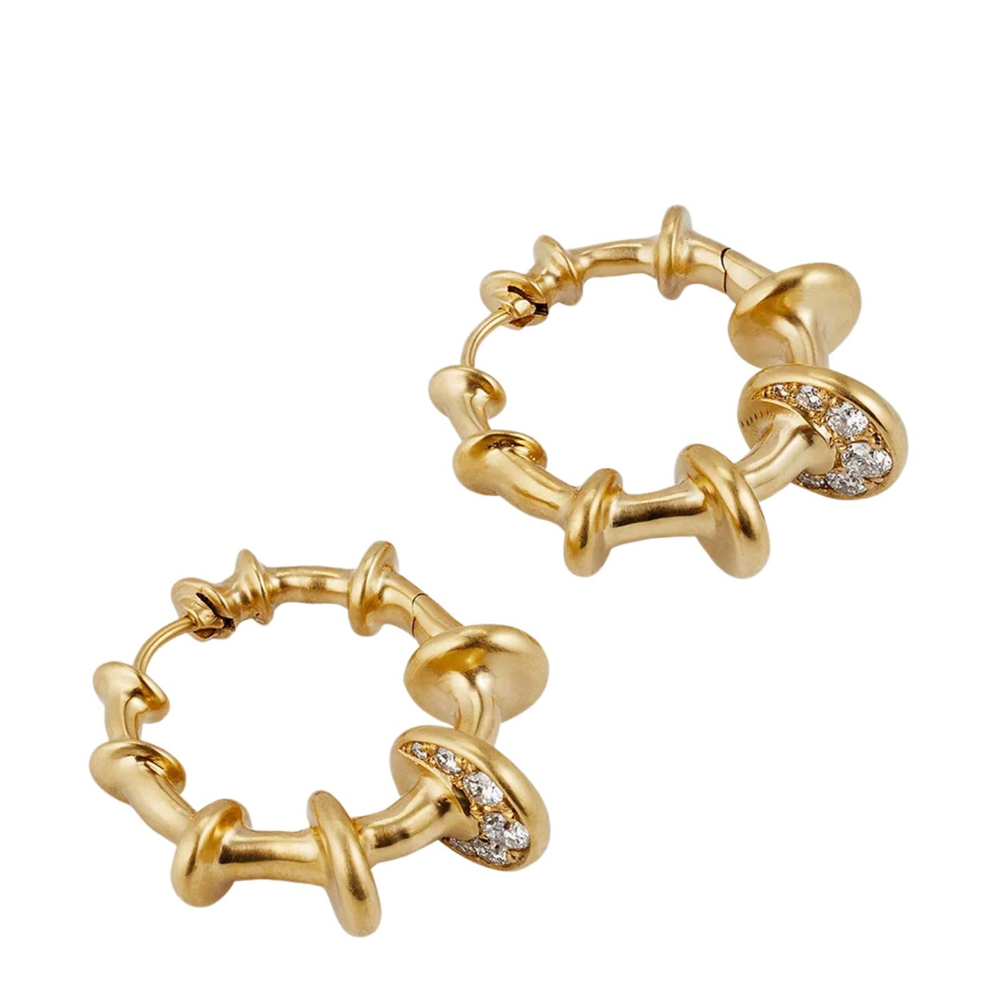 VRAM Chrona Medium Hoop Earrings with Diamonds