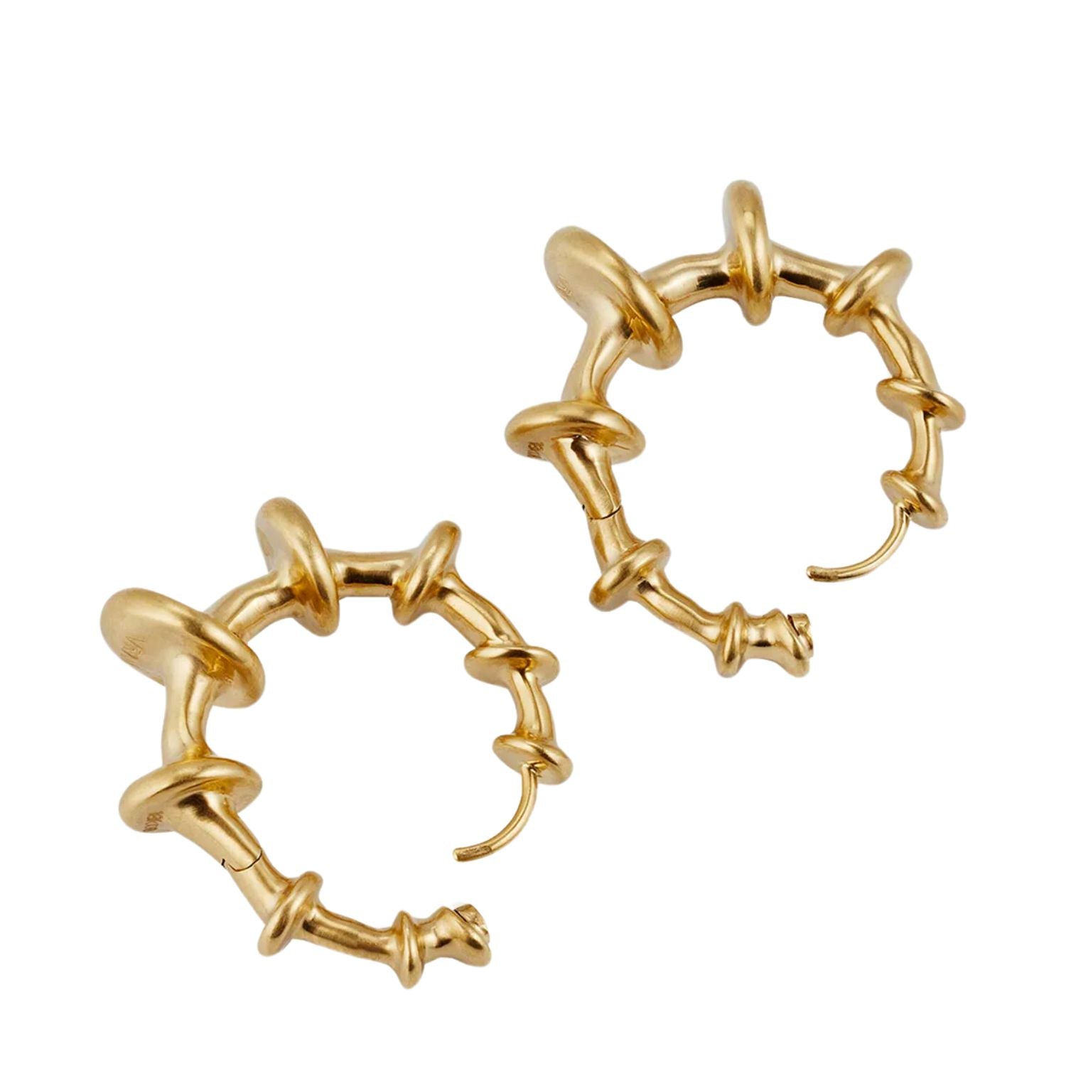 VRAM Chrona Medium Hoop Earrings with Diamonds