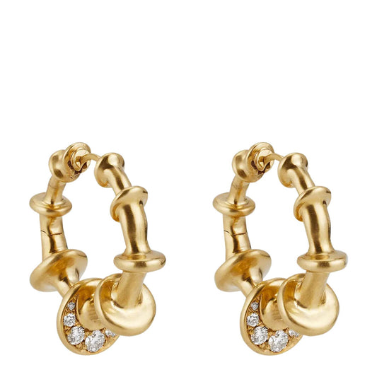 VRAM Chrona Medium Hoop Earrings with Diamonds