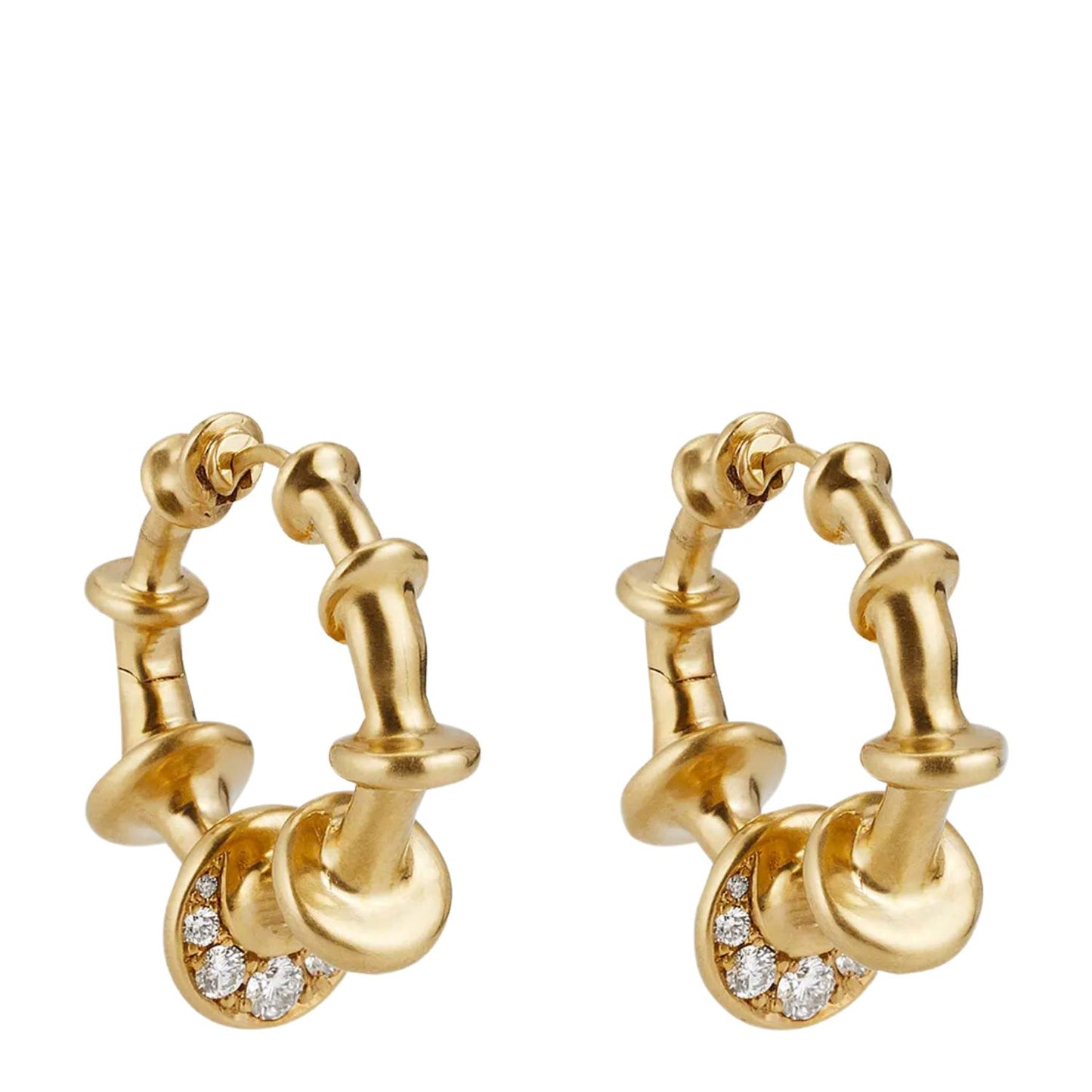 VRAM Chrona Medium Hoop Earrings with Diamonds
