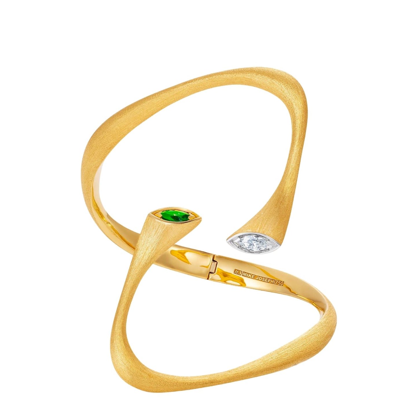 Mike Joseph Diamond and Emerald Shiva Bracelet