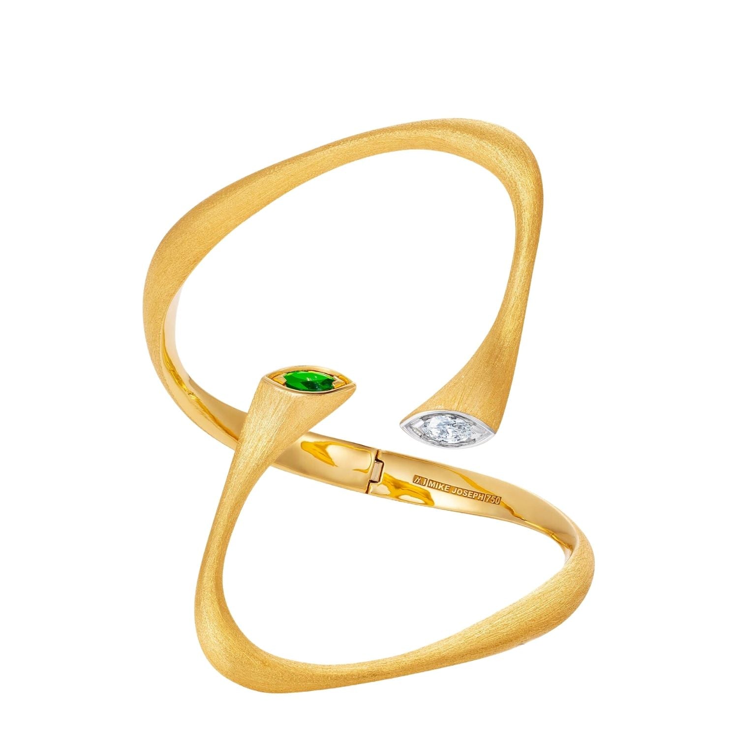 Mike Joseph Diamond and Emerald Shiva Bracelet
