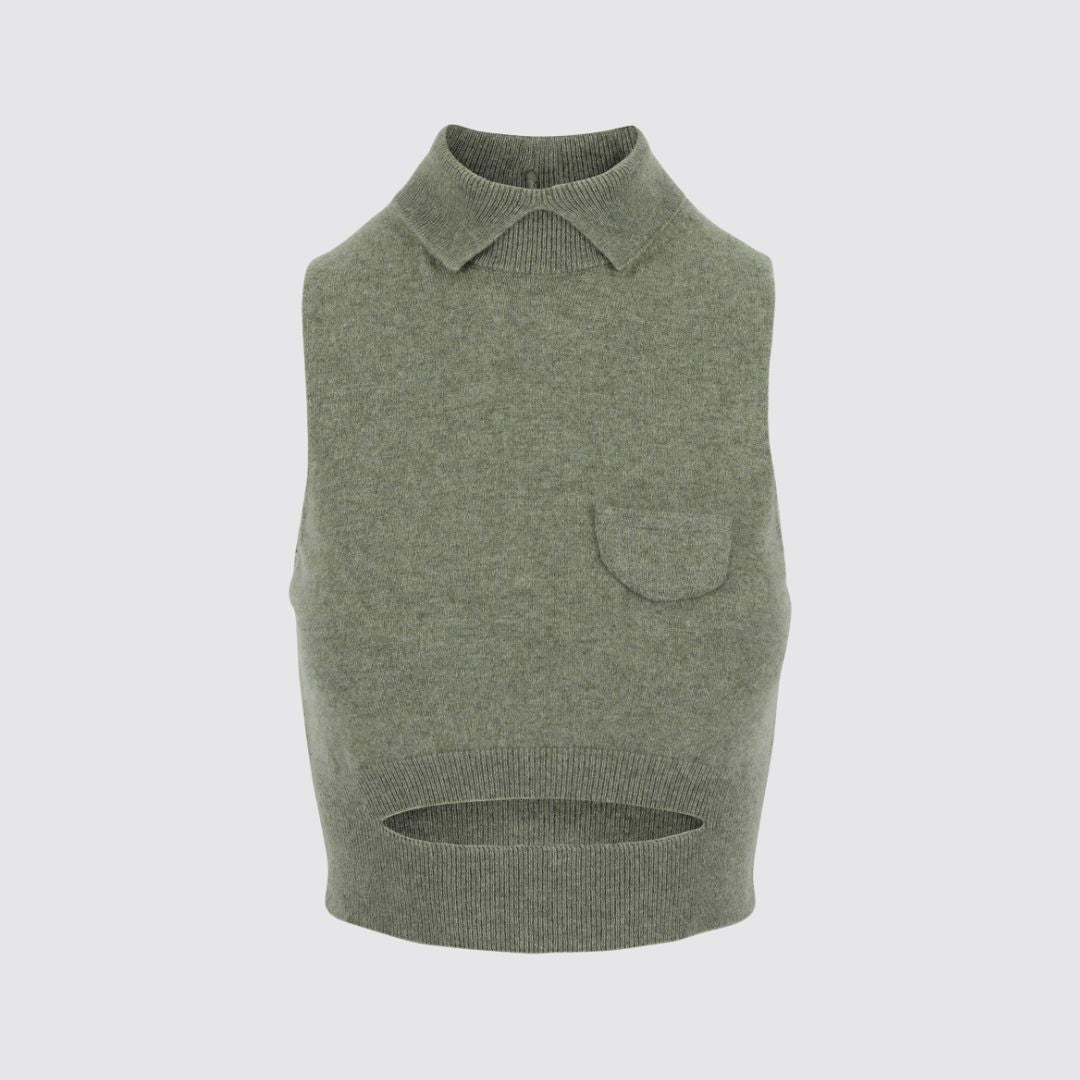 Meryll Rogge | Mock Neck Cashmere Top Front View