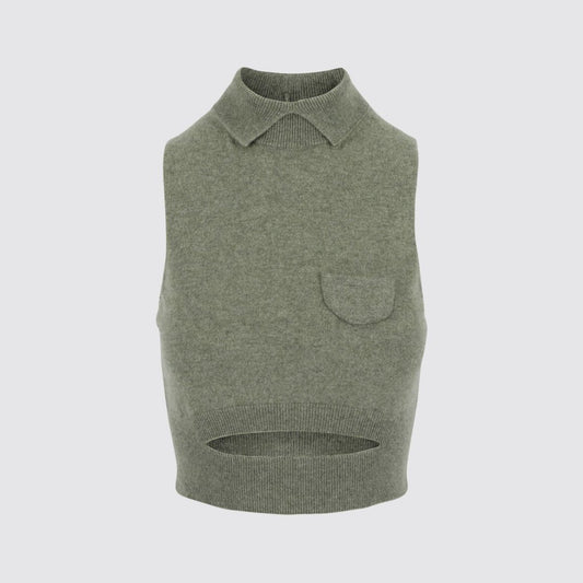 Meryll Rogge | Mock Neck Cashmere Top Front View