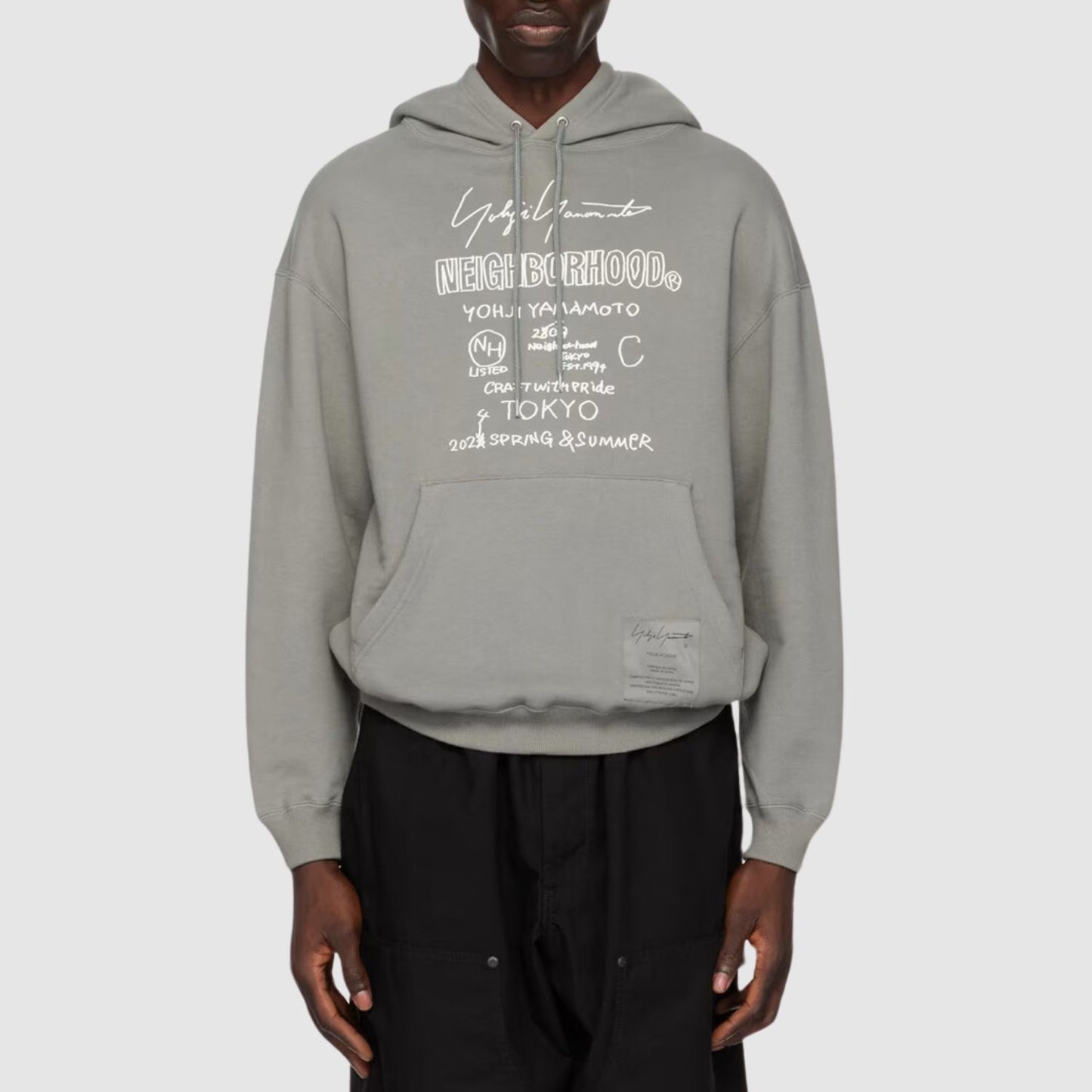 Yohji Yamamoto Gray Neighborhood Edition Hoodie