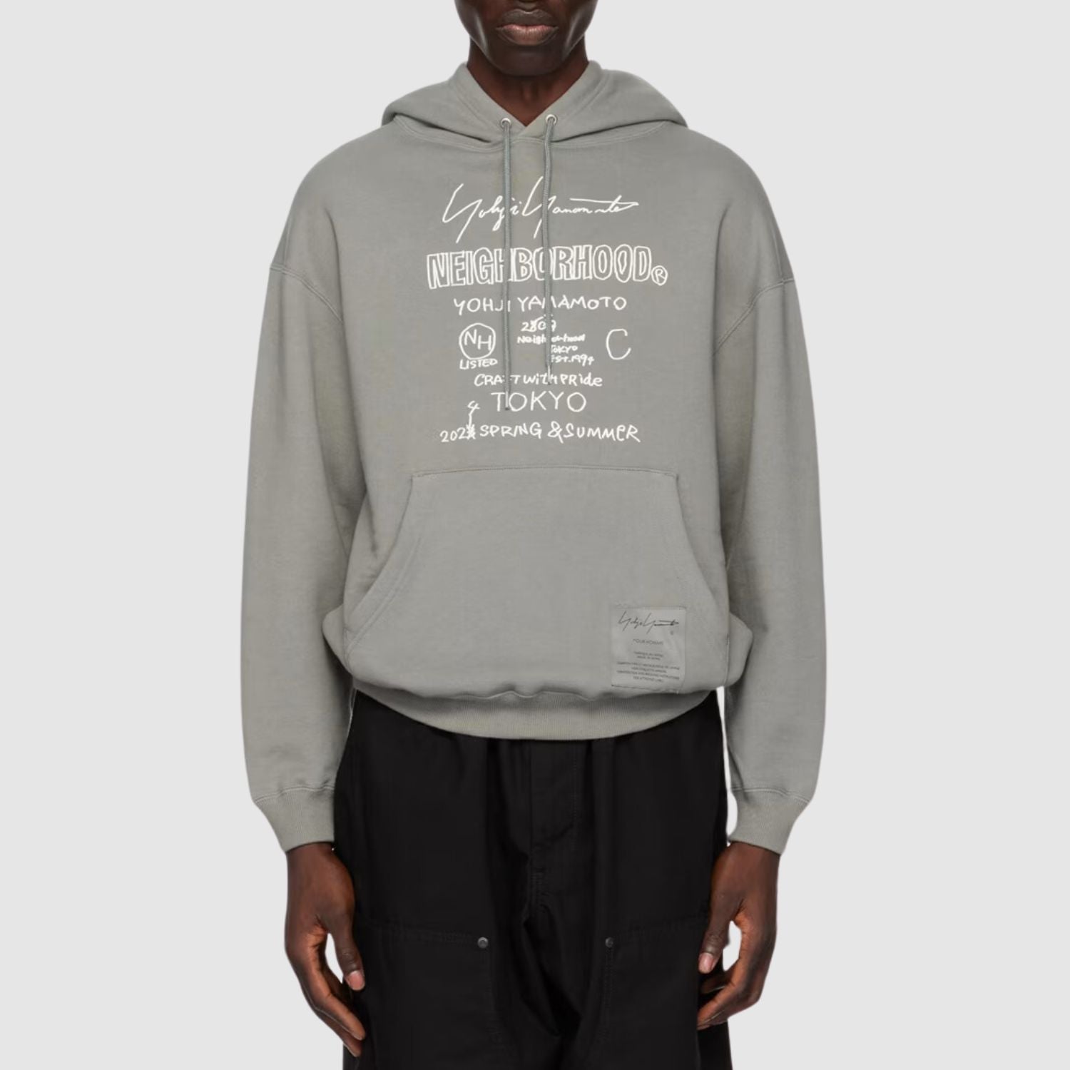 Yohji Yamamoto Gray Neighborhood Edition Hoodie