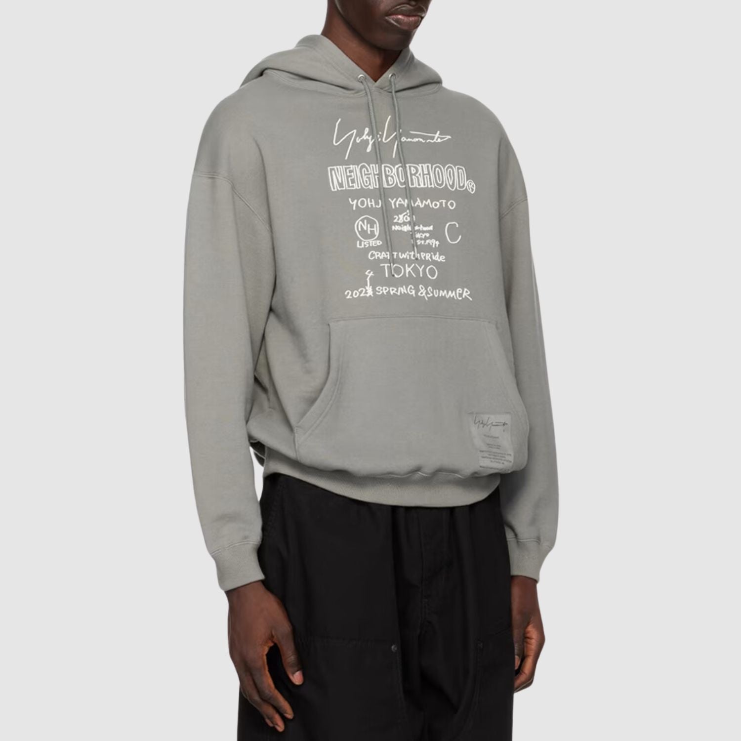 Yohji Yamamoto Gray Neighborhood Edition Hoodie