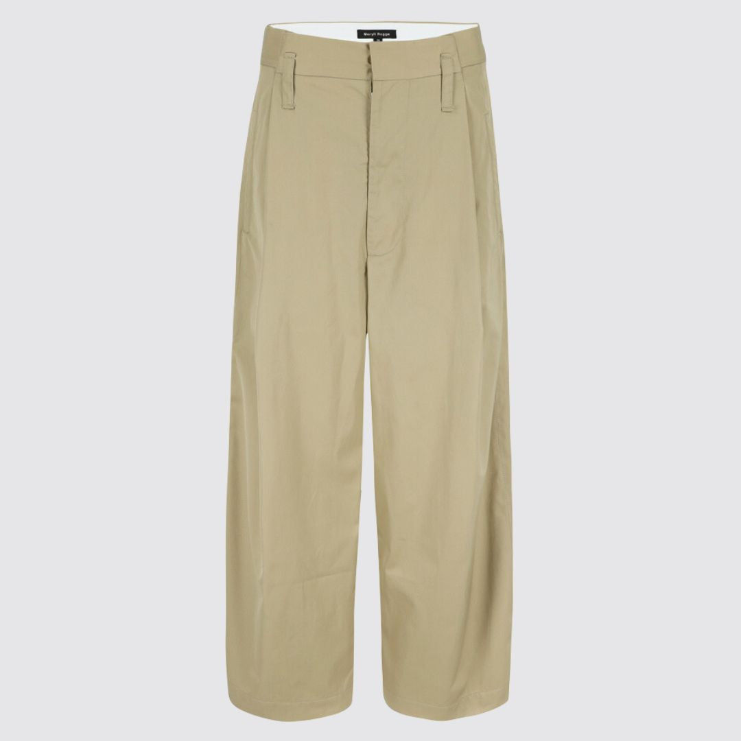 Oversized Pleated Trousers Front View
