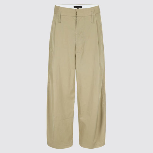 Oversized Pleated Trousers Front View