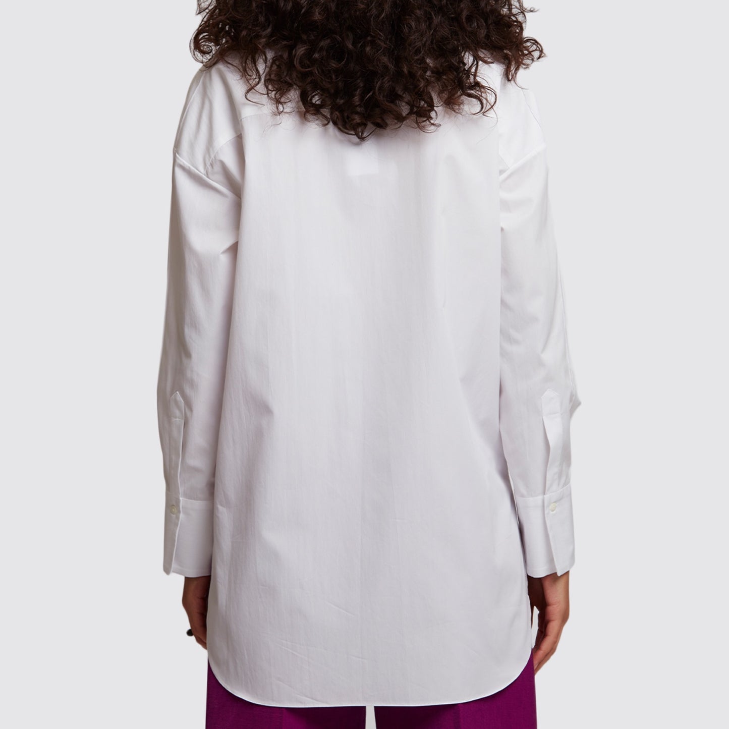 Cotton Shirts | Shop Partow: Hugo White Long Sleeve Shirt
Back