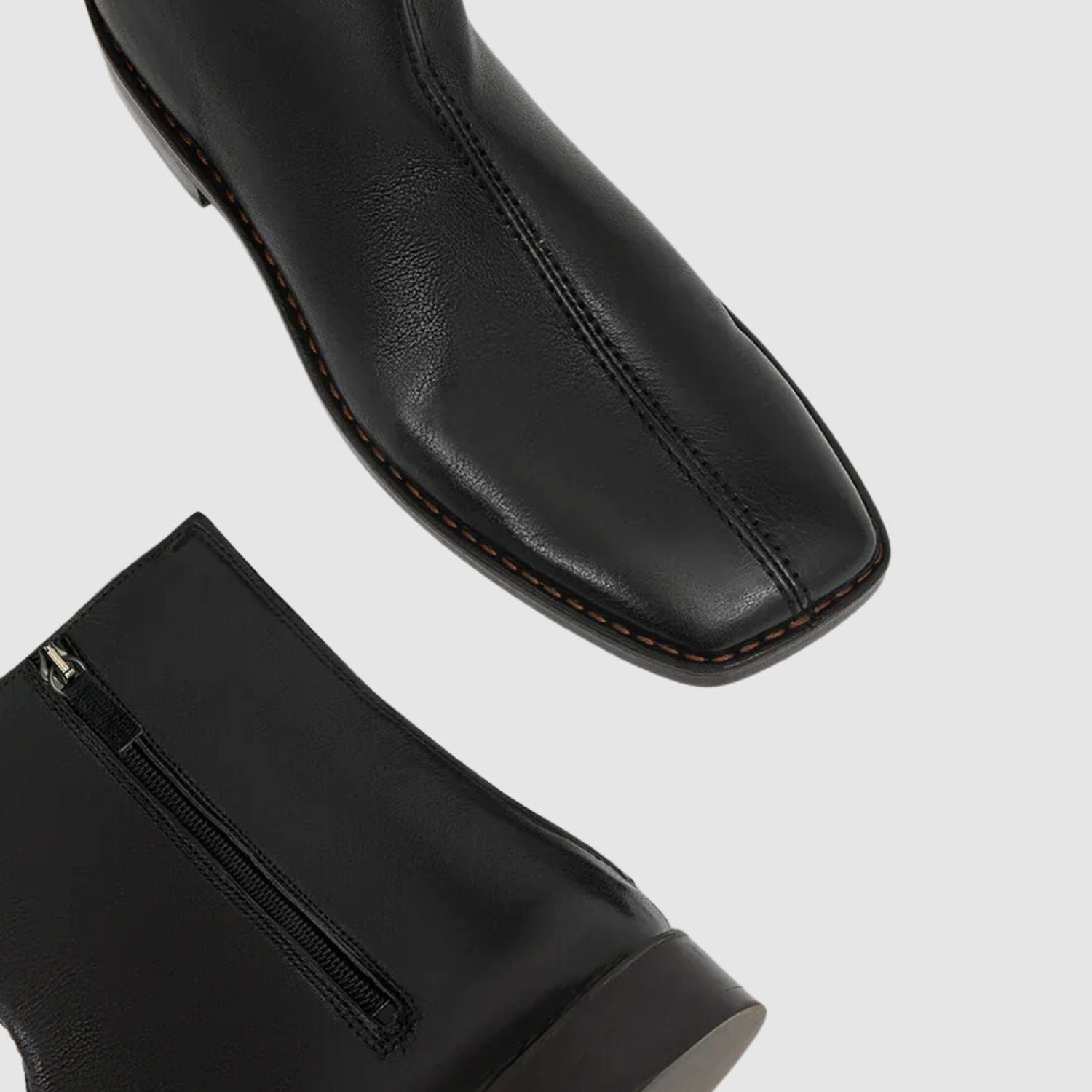 LEMAIRE Piped Zipped Boots In Black