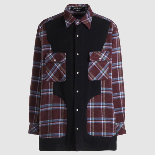 God's True Cashmere GTC x Wildside - Plum Tartan Black_GODYAM244001
