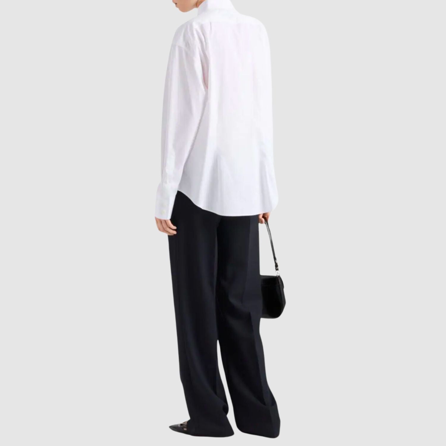 Prada Poplin shirt with brooch
