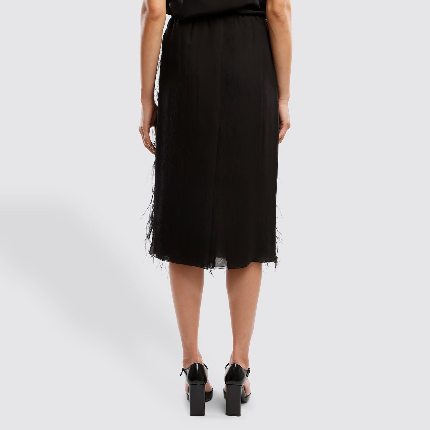 Prada - Feather and Chiffon Midi Skirt | View 3