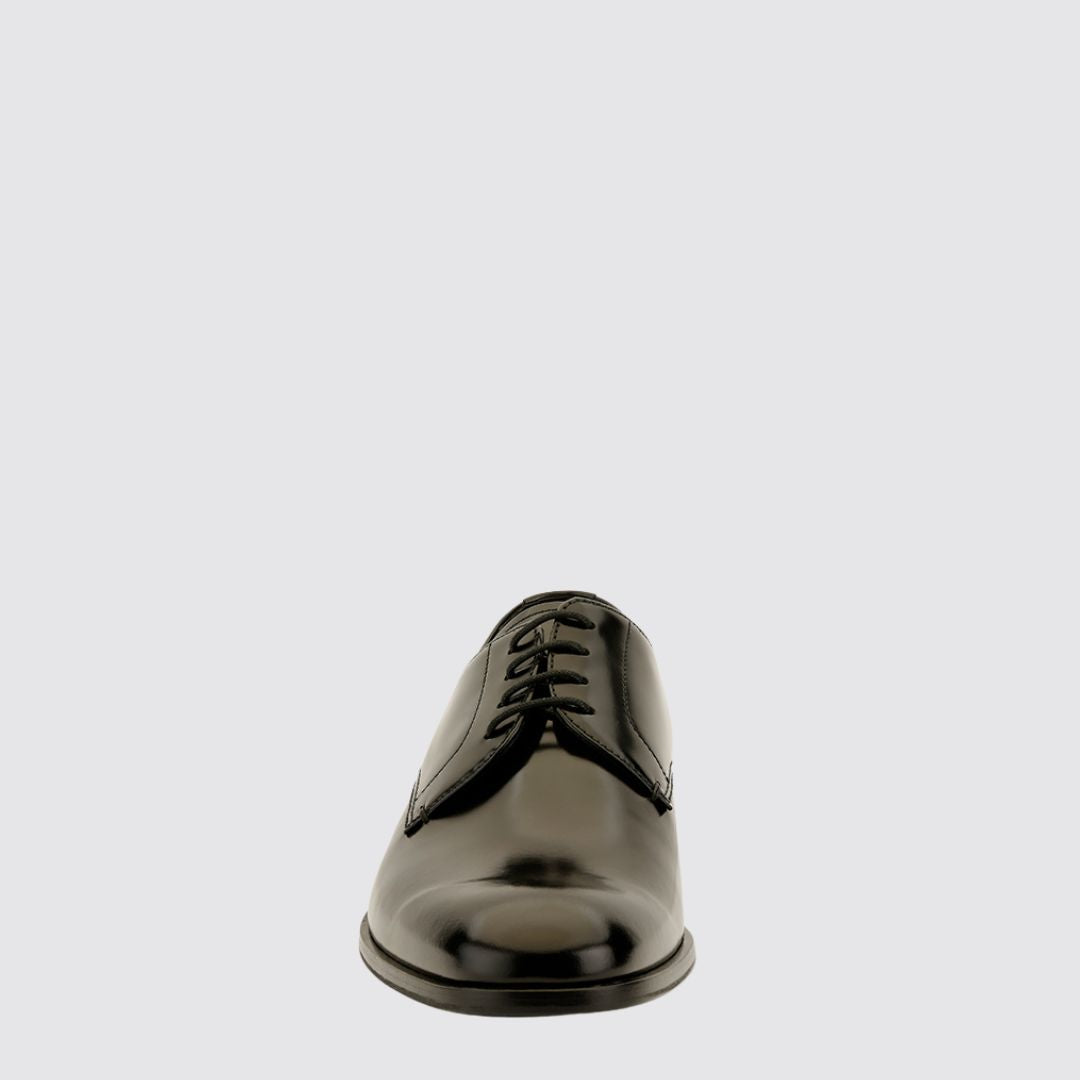 Prada Black Lace Up Derby
