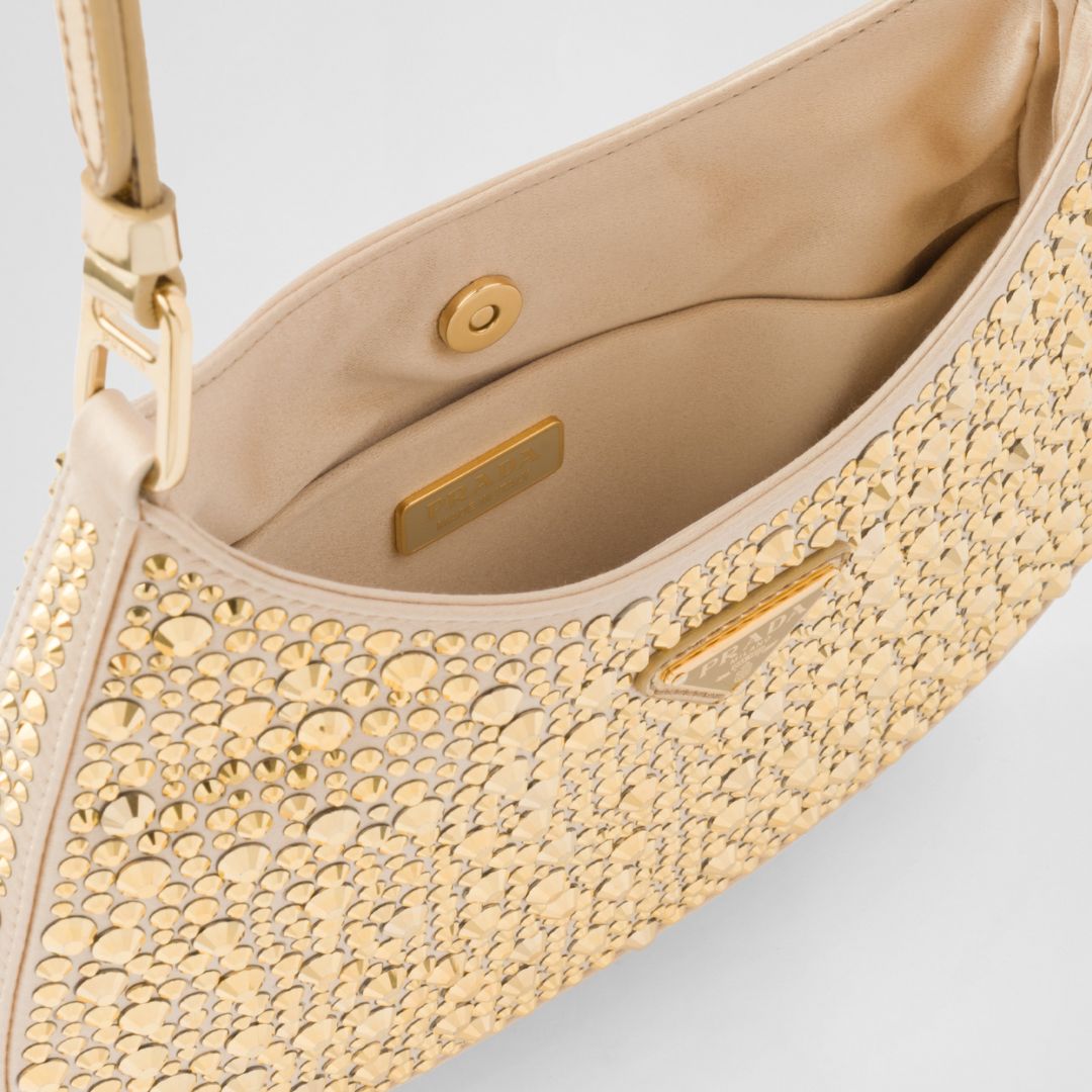 Prada Gold Studded Shoulder Bag View 4