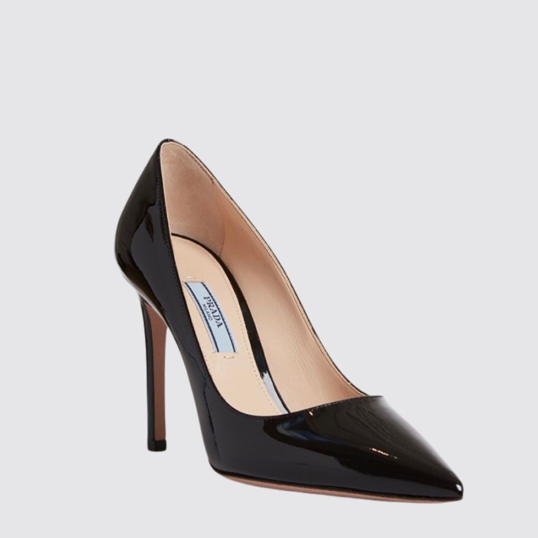 Prada Black Vernice Patent Leather Pumps