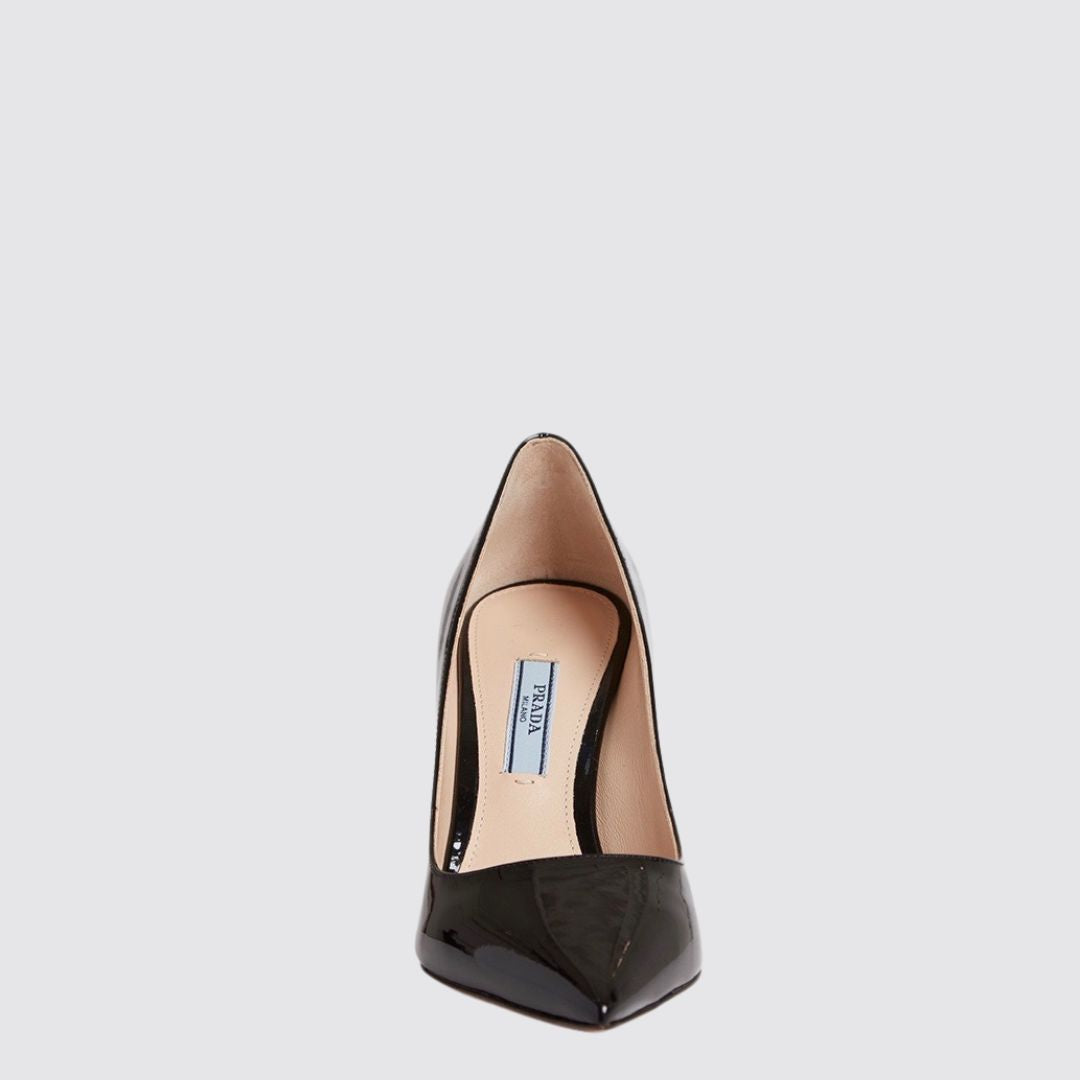 Prada Black Vernice Patent Leather Pumps