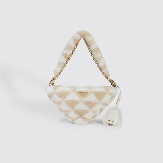 Prada Shearling Mini Triangle Bag