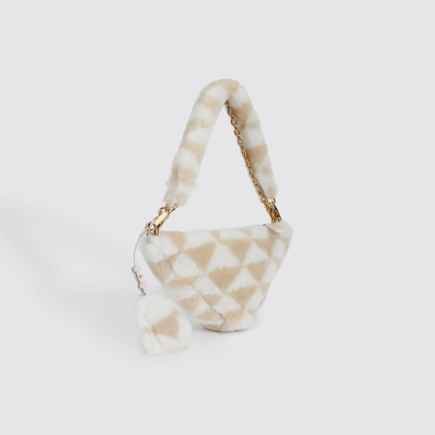 Prada Shearling Mini Triangle Bag