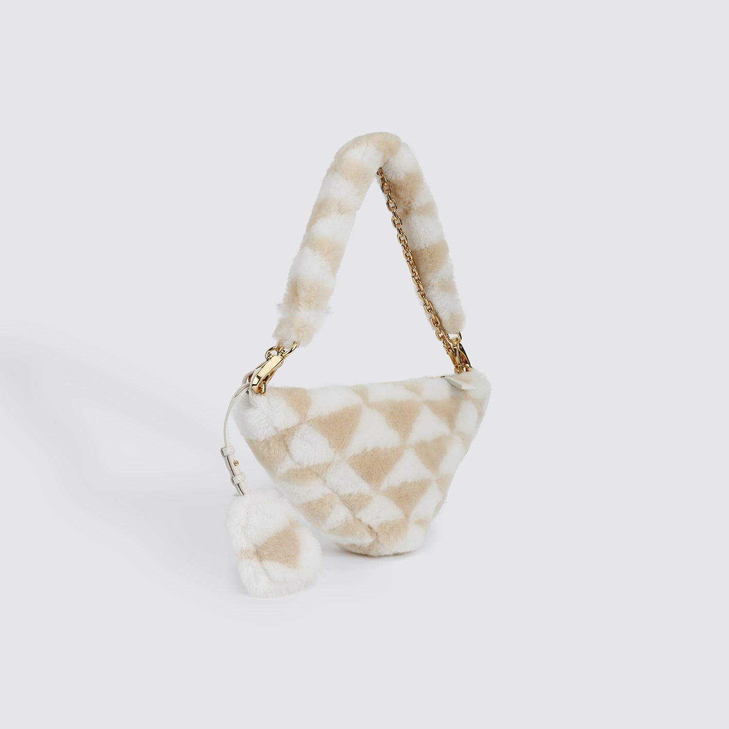 Prada Shearling Mini Triangle Bag