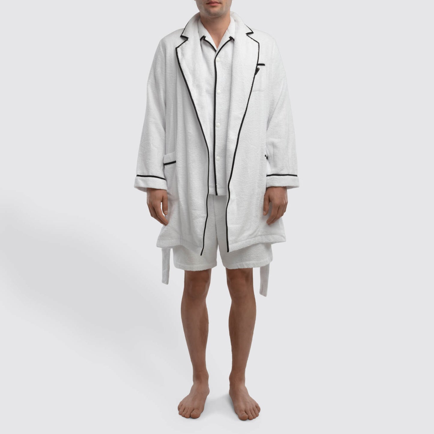 Prada White Terry Logo Robe View 4