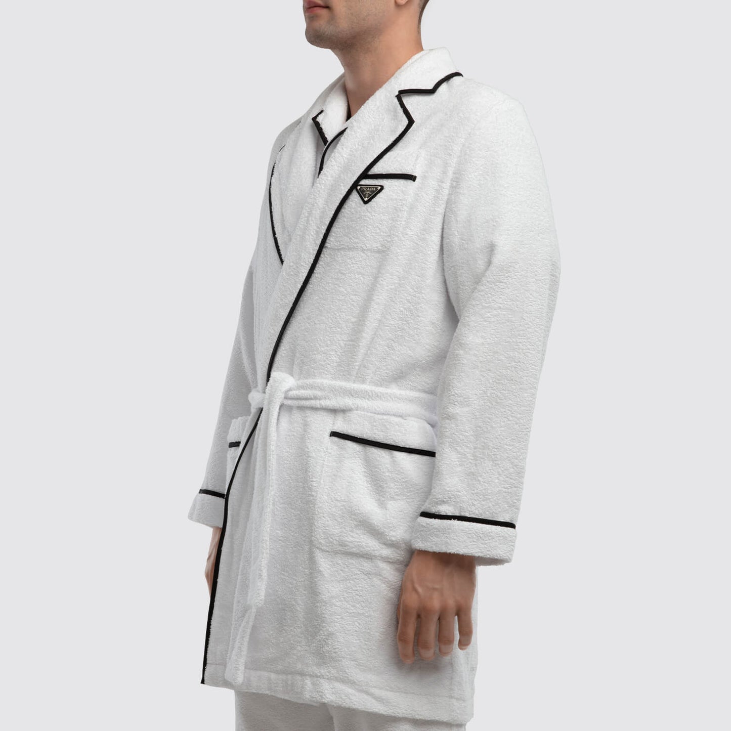 Prada White Terry Logo Robe View 2