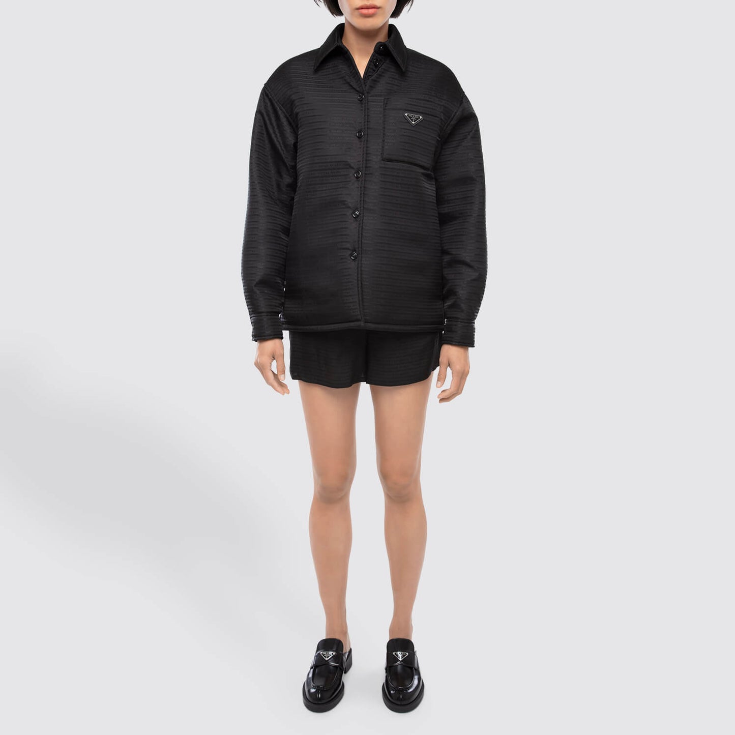 Prada Nylon Prada Logo Shirt View 4