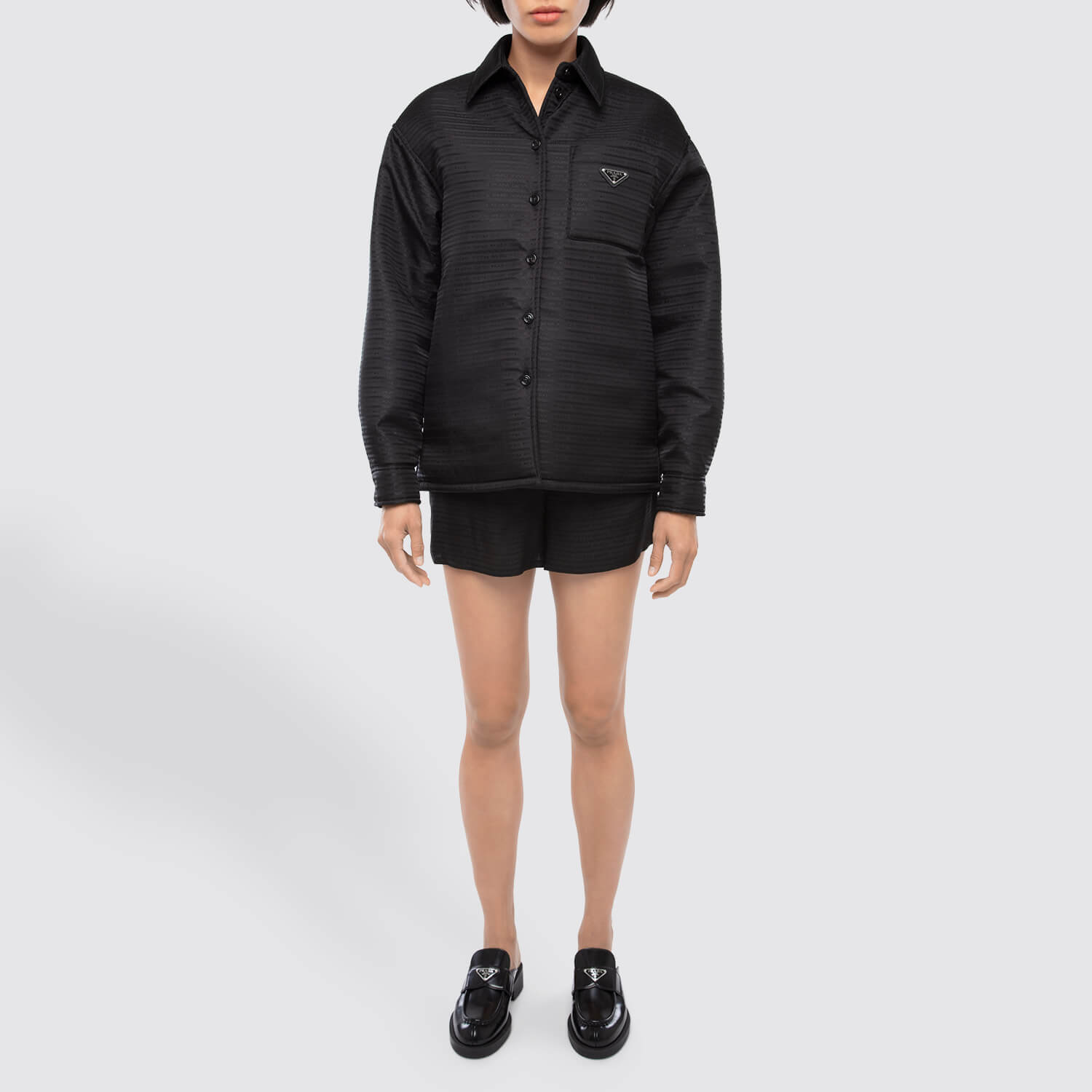 Prada Nylon Prada Logo Shirt View 4