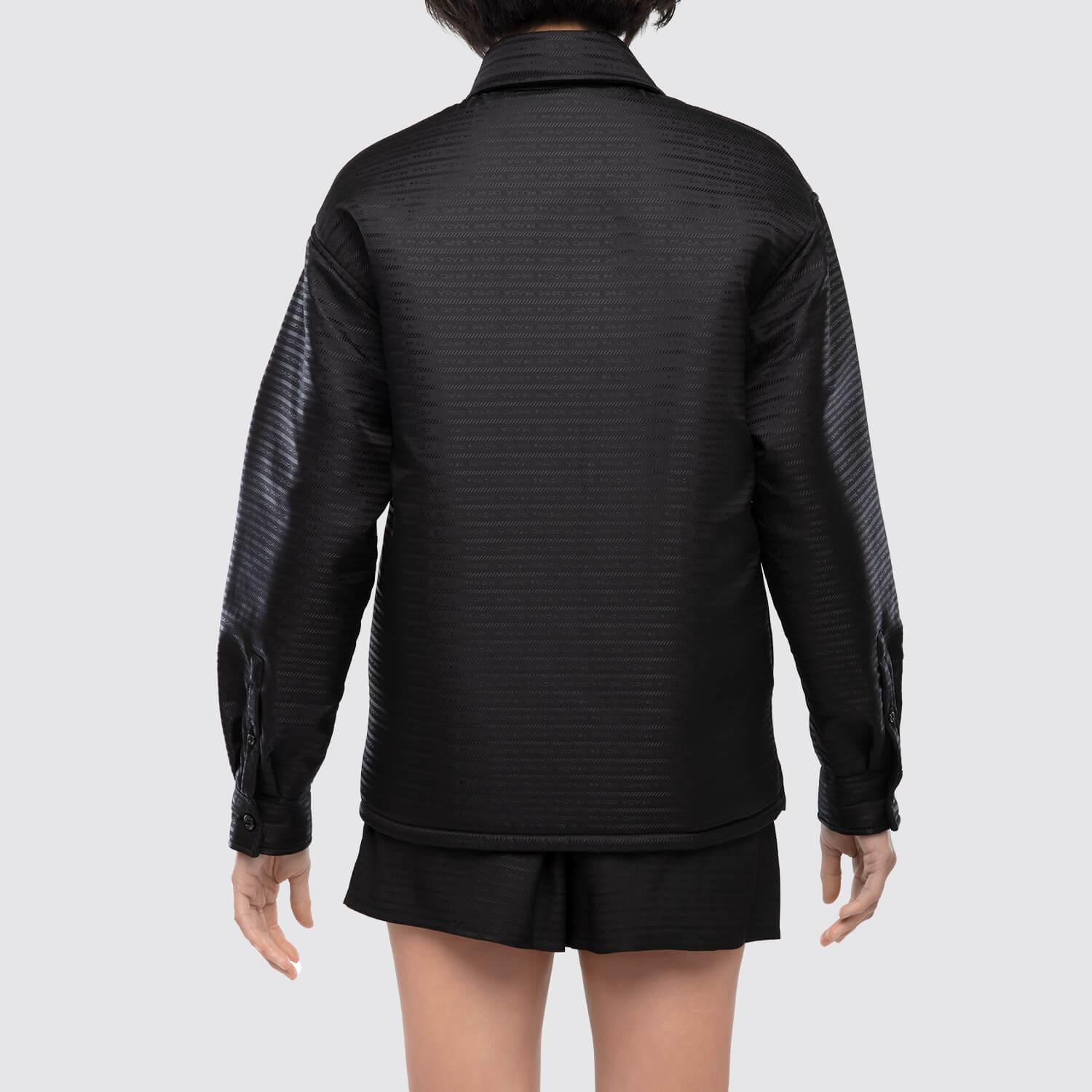 Prada Nylon Prada Logo Shirt View 3