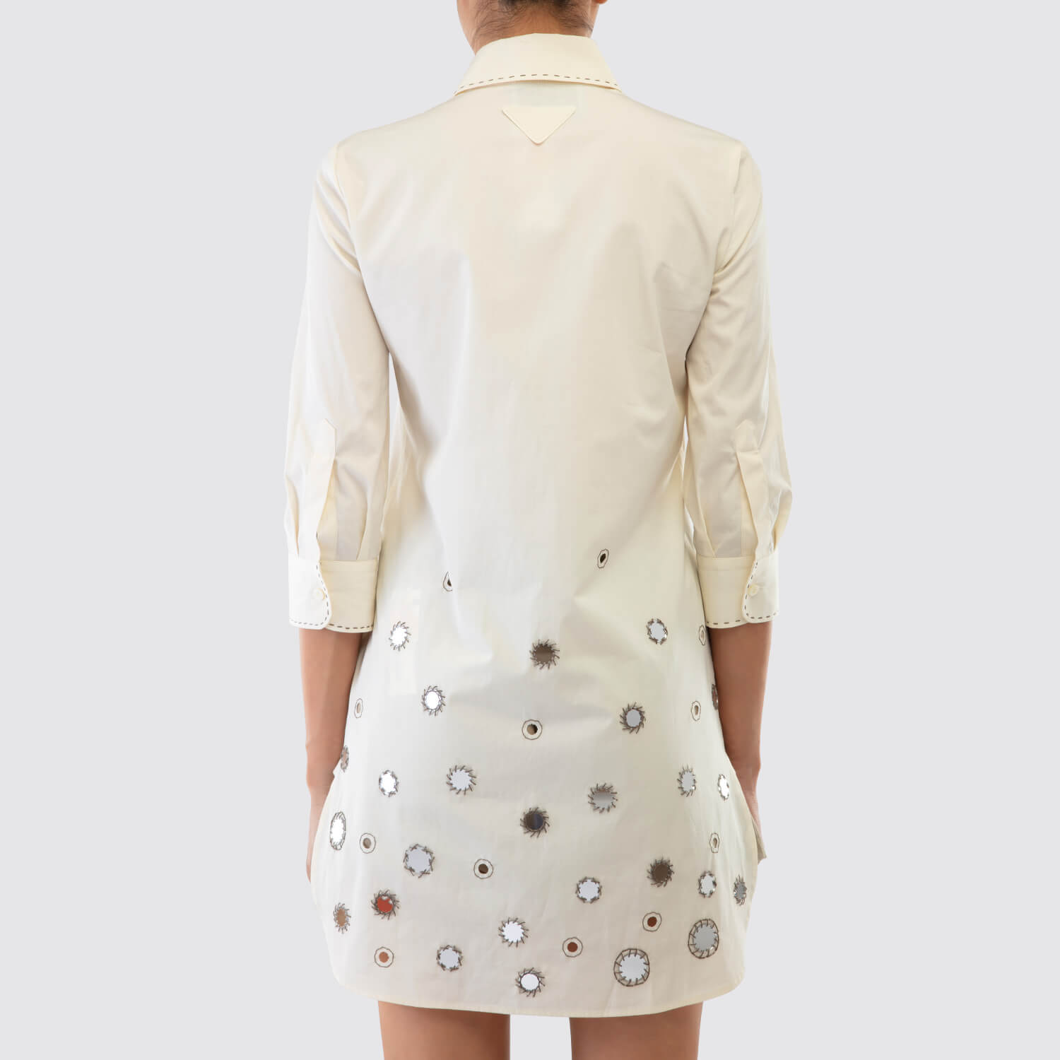 Prada Embroidered poplin mini-dress_PRAW241004