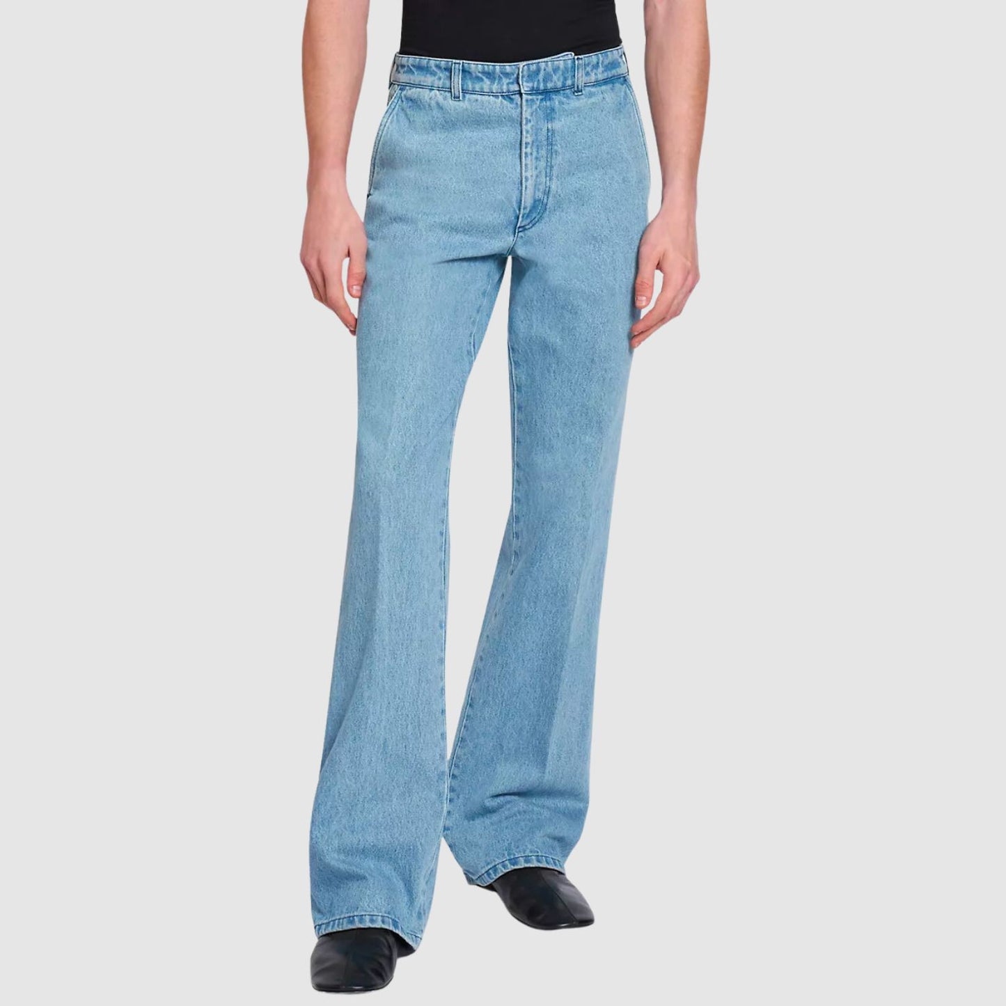 Dries Van Noten Preely Cotton Denim Flared Pants
