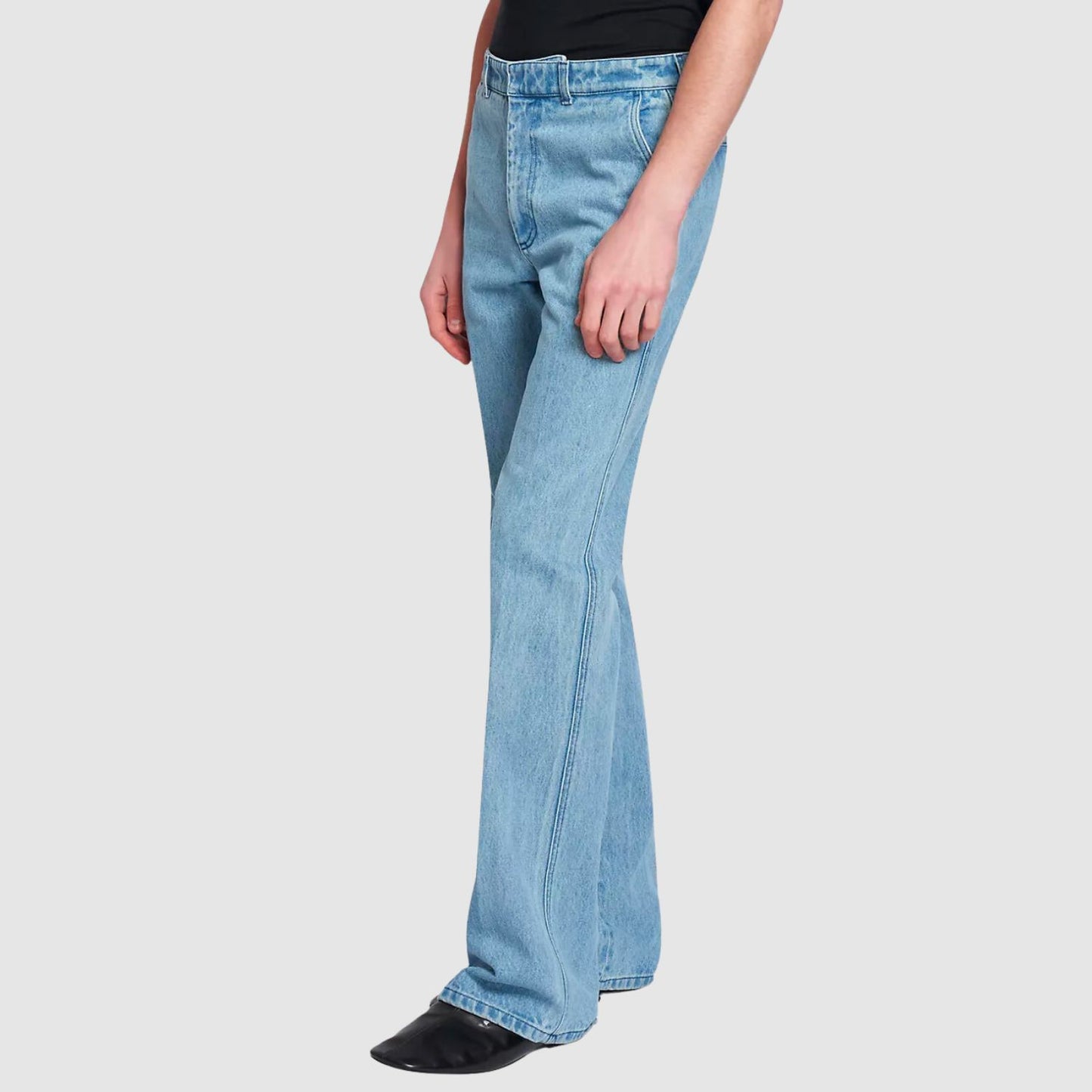 Dries Van Noten Preely Cotton Denim Flared Pants