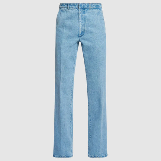 Dries Van Noten Preely Cotton Denim Flared Pants