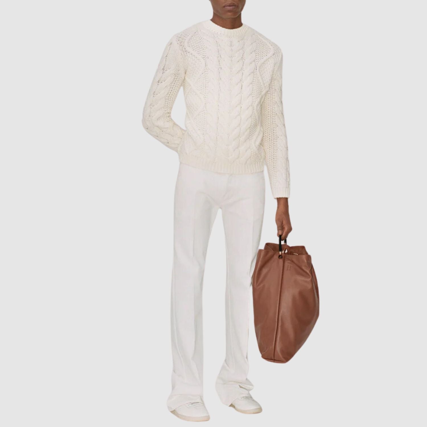 Gabriela Hearst Preston Five Pocket Pant in White Organic Cotton Denim