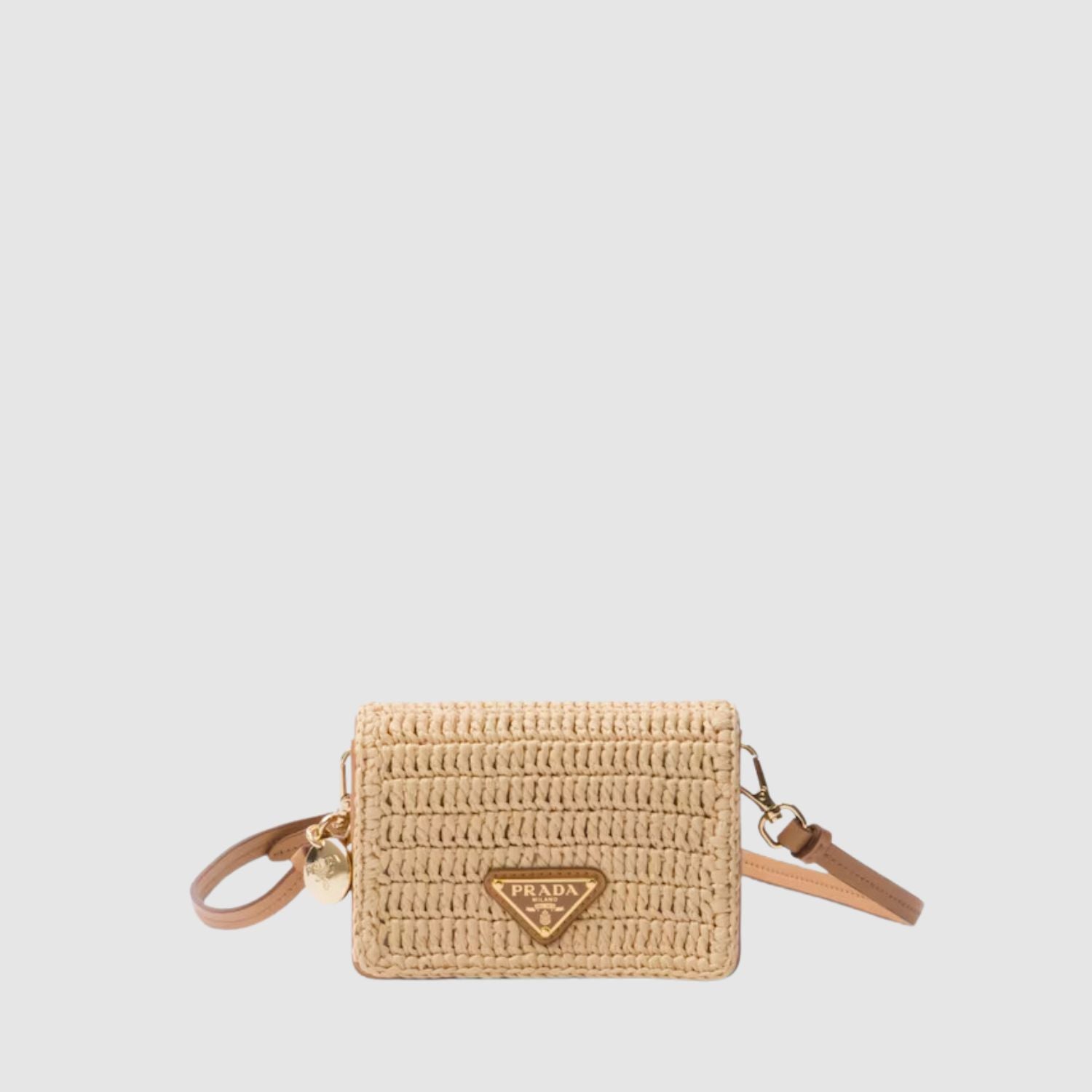 Prada Crochet Card Holder With Shoulder Strap_PRAW241015