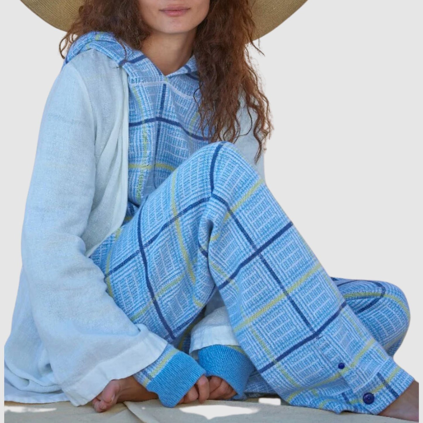God's True Cashmere Rain Tartan Knit Cashmere Trouser